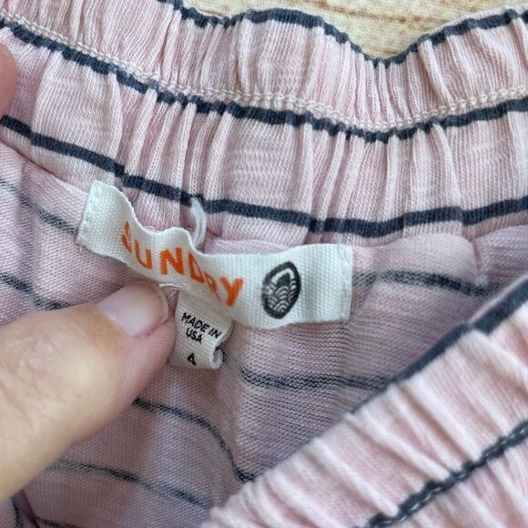 ANTHROPOLOGIE SUNDAY SOFT‎ KNIT DRESS IN PINK AND GRAY STRIPES - Picture 4 of 5